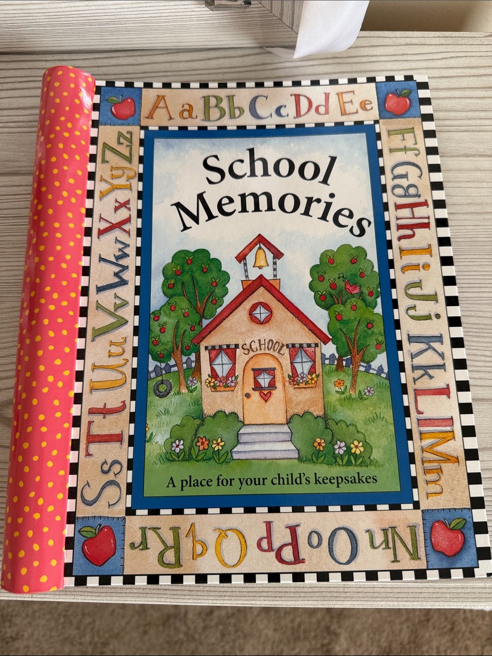 School Memories Keepsake Book - Colorful Schoolhouse Design